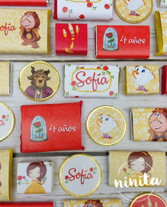 Kit imprimible Party Básico Bella y Bestia - comprar online