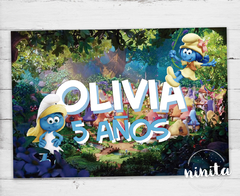 Cartel Bienvenida Pitufos