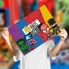 Cartel Bienvenida Superheroes