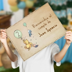 Cartel Bienvenida Winnie Pooh