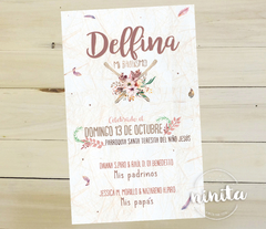 Estampita de Bautismo