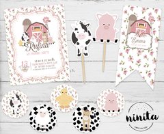 Kit Deco Granja Floreada