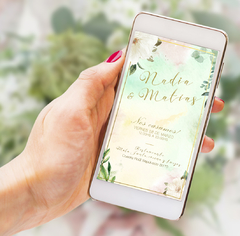 Tarjeta Digital Casamiento Green