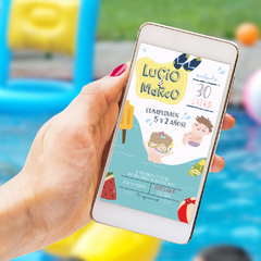 Invitacion Digital Verano Party Pool