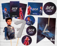 Kit imprimible Party Básico Lavagirl y Sharkboy