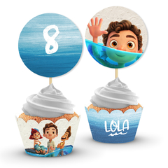 Wrappers + Toppers para Cupcakes Luca