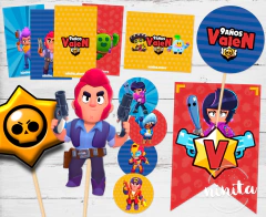 Kit imprimible Party Básico Brawl Stars