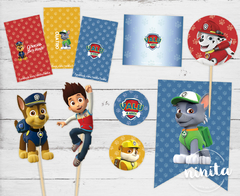 Kit imprimible Party Básico Patrulla