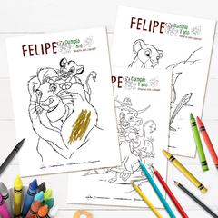 Hojas para colorear Rey Leon