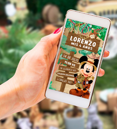 Invitacion Digital Mickey Safari