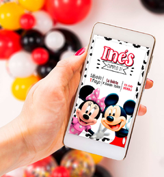 Invitacion Digital Mickey y Minnie