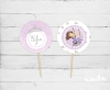 Topper para cupcakes Sofia