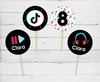 Topper para cupcakes Tik Tok