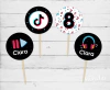 Topper para cupcakes Tik Tok