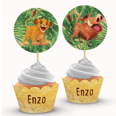 Wrappers + Toppers para Cupcakes