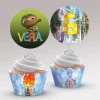 Wrappers + Toppers para Cupcakes Elementos