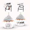 Wrappers + Toppers para Cupcakes Flork