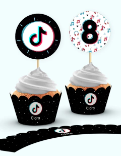 Wrappers + Toppers para Cupcakes