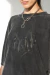 Remera -Tribal- Estampa Negra - comprar online