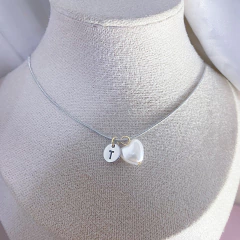 Colar personalizado pérola coração - comprar online