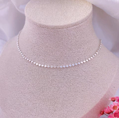 choker bolinhas achatadas