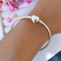Bracelete inspiração pandora coração - comprar online