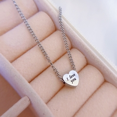 colar coracao “I love you”