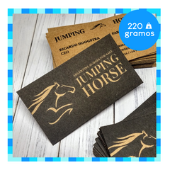 100 TARJETAS 220gr - 9 X 5 - Papel Kraft - Personalizado