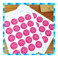 Stickers "Feliz Dia Mamá" - 4CM - Papel - comprar online