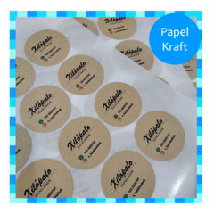 100 Stickers 3 CM - Papel - personalizados - Aqua Atelier