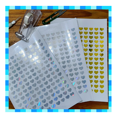 Stickers "Mini Corazón" - 1.5cm - Metalizado