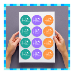 Stickers "Hola, Soy tu pedido" - 5cm - Papel