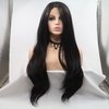 Peruca Front Lace Preta Ondulada 65cm