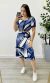 Vestido Viscolycra Rodado Estampado (Azul) - Senhorita Moda Modesta