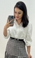 Camisa Social Feminina Seda (Branca) - comprar online