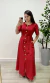Vestido Longuete Botões Frontais (Vermelho) - comprar online