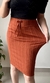 Saia Casual Anarruga Texturizada (Terracota) - Senhorita Moda Modesta