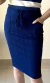 Saia Casual Anarruga Texturizada (Azul Marinho) - comprar online