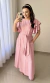 Vestido Sensorial Longo Manga Babados e Amarração Rose - comprar online