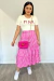 Saia Xadrez Três Marias Rodada (Rosa) - comprar online