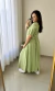 Conjunto Linho Blusa e Saia Longa Rodada Verde Claro na internet
