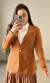 Blazer Alfaiataria Acinturada Caramelo - comprar online