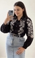 Camisa Feminina Manga Longa Bordada (Preta) - comprar online