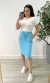 Saia Casual Anarruga (Azul Claro) - comprar online