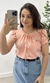 Blusa Social Crepe de Seda Floral Rose - comprar online