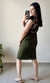 Saia Casual Anarruga Texturizada (Verde Militar) - loja online