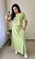 Conjunto Linho Blusa e Saia Longa Rodada Verde Claro - comprar online