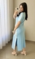 Vestido Midi Moletinho Fenda Lateral Azul na internet