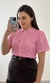 Camisa Laise Bordado Coração Rosa - comprar online