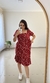 Vestido Midi Viscolinho Floral Vermelho na internet